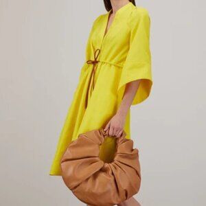 Dorothee Schumacher Summer Cruise Yellow Angel Sleeve Dress Sz-2/S